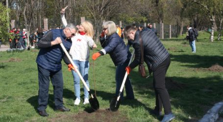 Як посадовці власноруч озеленювали Кам’янське