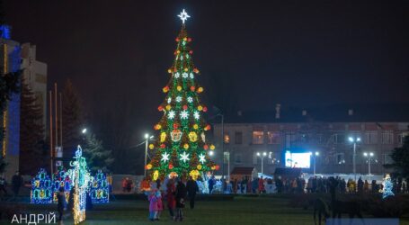 В Каменском зажгли главную новогоднюю елку города