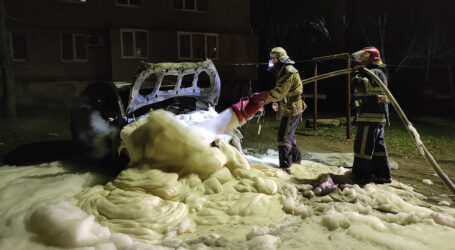 На Дніпропетровщині у дворі загорівся автомобіль