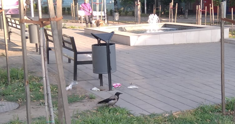Хто щоранку смітить в центральному сквері Кам’янського