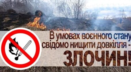 Паліїв трави вважатимуть диверсантами, попереджає влада мешканців Дніпропетровщини