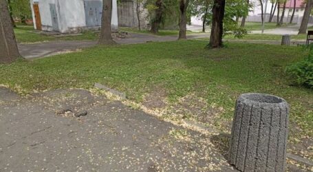 В сквері біля Нової сцени в Кам’янському вкрали лавочку