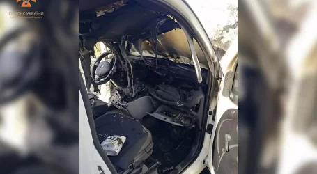 На Лівому березі Кам’янського горів автомобіль