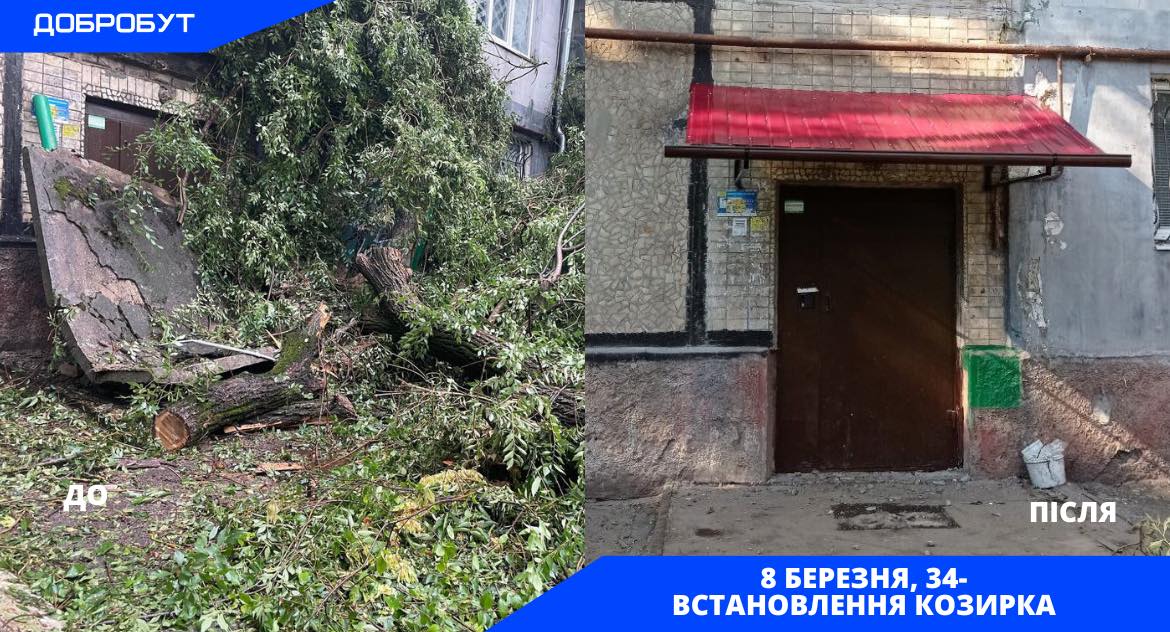 В Кам'янському продовжують прибирати повалені буревієм дерева та ремонтувати пошкоджені покрівлі - ФОТО
