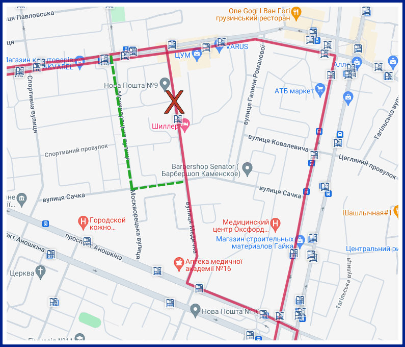 В Кам'янському сьогодні та завтра автобус №30 курсуватиме за зміненим маршрутом - ФОТО