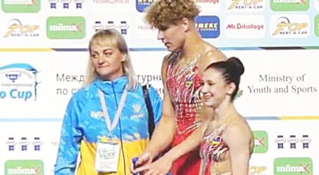 Кам`янські акробати Анна Омелянчук та Богдан Караваєв двічі здобули «бронзу» на міжнародному турнірі у Болгарії