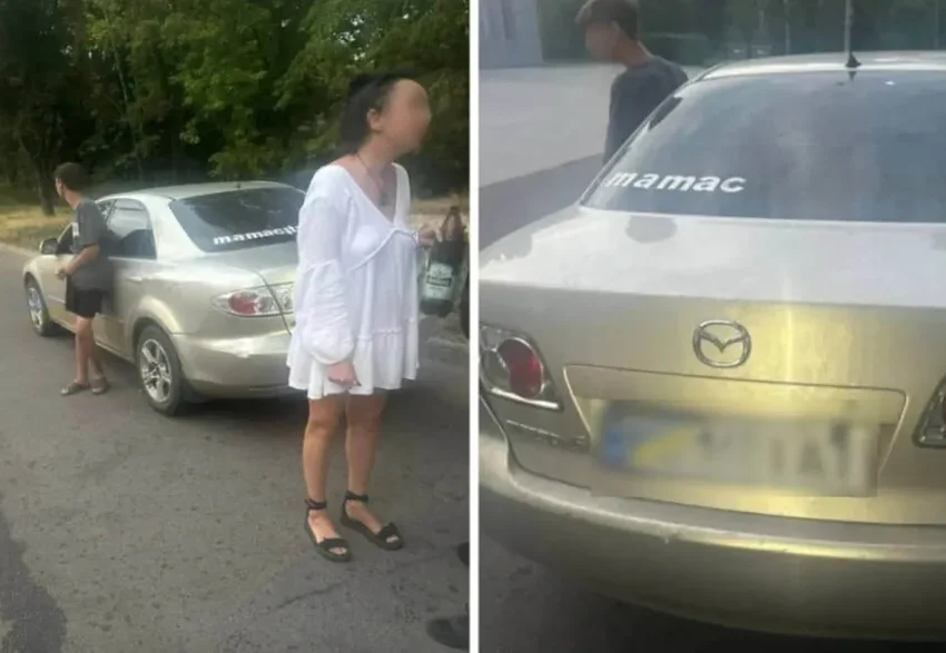 Блогерка з Кам’янського влаштувала скандал із поліцією, посадивши за кермо свого авто неповнолітнього хлопця
