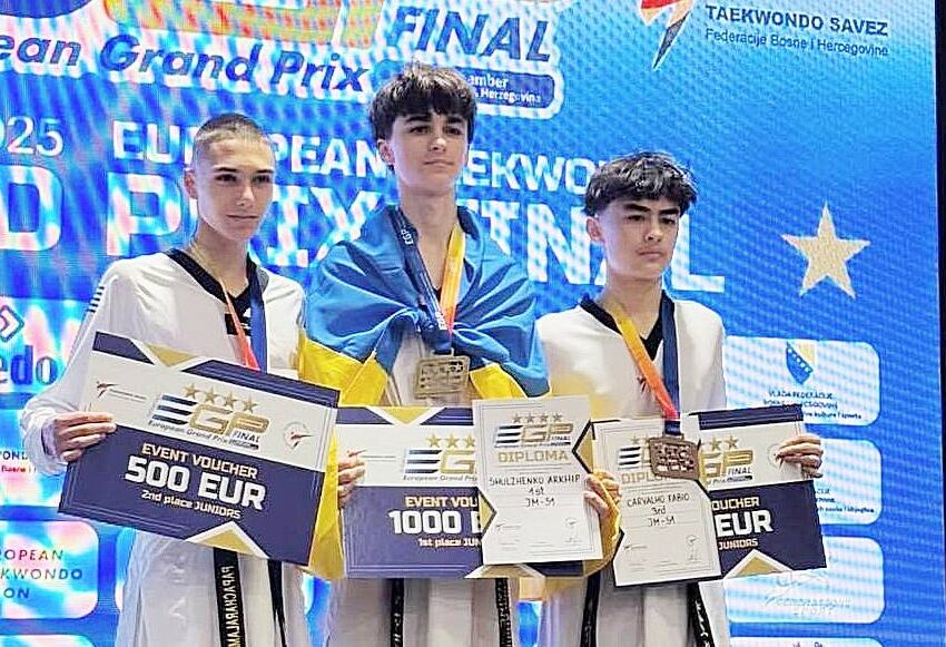 Архип Шульженко з Кам’янського став єдиним золотим призером серед українських тхеквондистів на турнірі в Сараєво