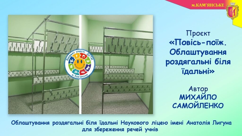 Новації, які змінюють школи Кам’янського: які проєкти вже реалізовано в межах програми Бюджет участі. ДІТИ – 2026 - ФОТО
