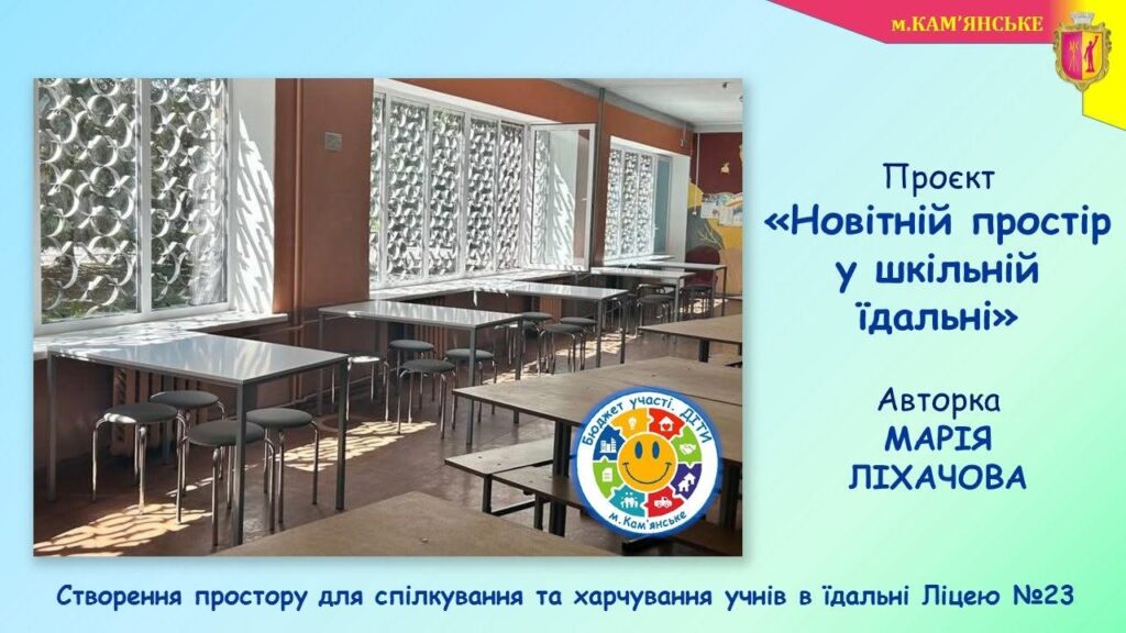 В школах Кам'янського реалізували ще кілька проєктів в межах програми “Бюджет участі. ДІТИ” – 2026 - ФОТО