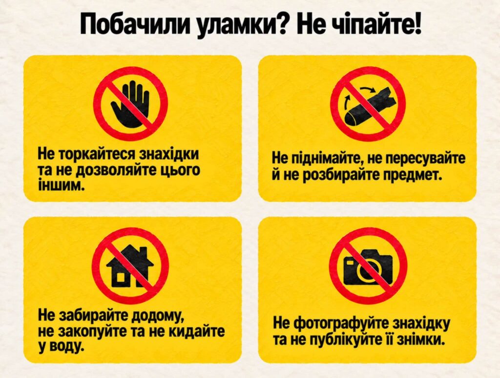 Прихована загроза після атаки: що робити, коли побачили уламки ракет чи БпЛА, розповіли кам'янчанам надзвичайники - ФОТО
